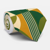 Retro Midden Eeuw Modern Klaver St. Patrick's Dag Stropdas (Opgerold)