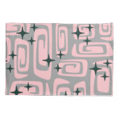 Retro Midden Eeuw Modern Kosmisch Abstract Patroon Kussensloop (Achterkant-Links)