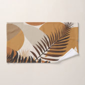 Retro midden eeuw moderne herfst bloemenpalmblad bad handdoek (Handdoek)