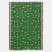 Retro Midden-Eeuw Moderne Kerst Iconen Deken (Voorkant Verticaal)