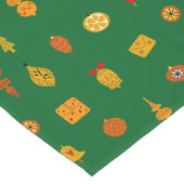 Retro Midden-Eeuw Moderne Kerst Iconen Lange Tafelloper (Hoek)