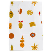 Retro Midden-Eeuw Moderne Kerst Iconen Medium Cadeauzakje (Achterkant)