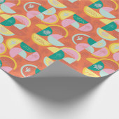 Retro Midden-Eeuw Moderne Zonnige Palm Springs Cadeaupapier (Hoek)