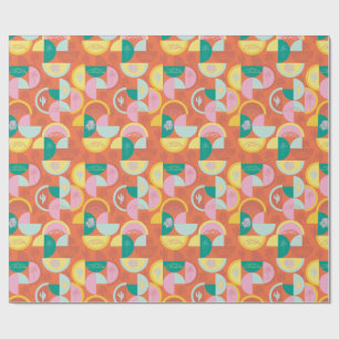 Retro Midden-Eeuw Moderne Zonnige Palm Springs Cadeaupapier