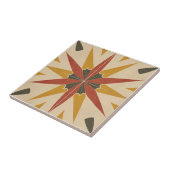 Retro Midden Eeuw vintage Atomaire Geometrisch Pat Tegeltje (Zijkant)
