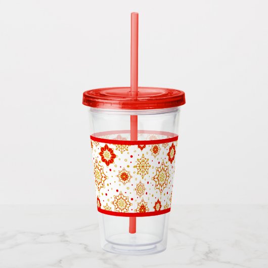 Retro Midden-eeuws modern design Acryl Drinkbeker (Rechts)