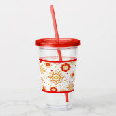 Retro Midden-eeuws modern design Acryl Drinkbeker (Links)