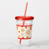 Retro Midden-eeuws modern design Acryl Drinkbeker (Achterkant)