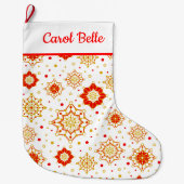 Retro Midden-eeuws modern design Grote Kerstsok (Voorkant)