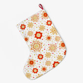 Retro Midden-eeuws modern design Grote Kerstsok (Achterkant (Hangend))