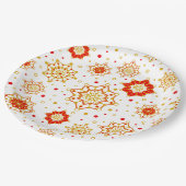 Retro Midden-eeuws modern design Papieren Bordje (Gekanteld)