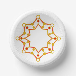 Retro Midden-eeuws modern design Papieren Kommen