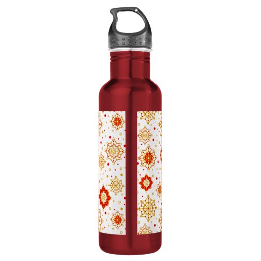 Retro Midden-eeuws modern design Waterfles (Achterkant)