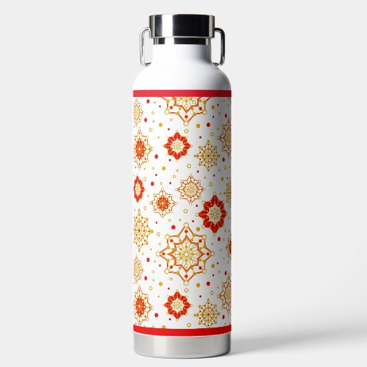 Retro Midden-eeuws modern design Waterfles (Voorkant)