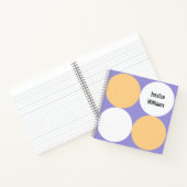 Retro Midden-Eeuwse Abstracte Cirkels Persoonlijk Notitieboek (Binnen)