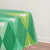 Retro Midden-Eeuwse Kerst Diamanten Groen Tafelkleed (Voorbeeld)