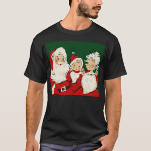 Retro Midden-Eeuwse Kerstman Familie – Kitsch Clau T-shirt