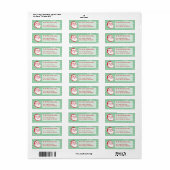 Retro Midden-Eeuwse Kerstman Retouradreslabel Etiket (Full Sheet)