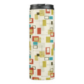 Retro Midden-eeuwse kleurrijke geometrische vormen Thermosbeker (Achterkant)