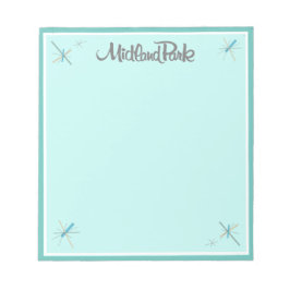 Retro  midden-eeuwse modern Notitieblok