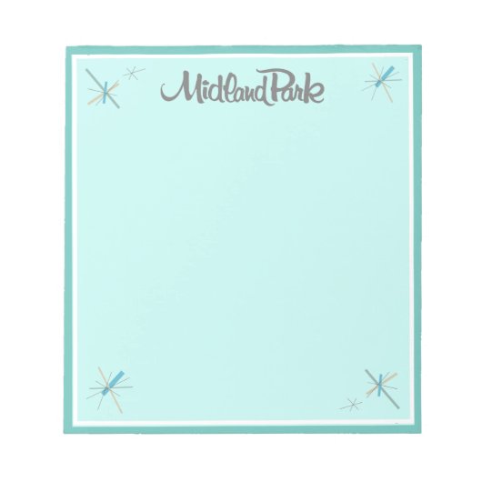 Retro  midden-eeuwse modern Notitieblok (Voorkant)