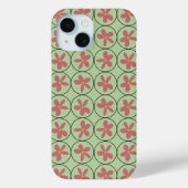 Retro Midden-Eeuwse Saliegroen en Roze Geometrisch Case-Mate iPhone Case (Achterkant)