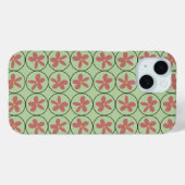 Retro Midden-Eeuwse Saliegroen en Roze Geometrisch Case-Mate iPhone Case (Achterkant (horizontaal))