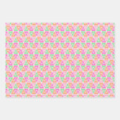 Retro Midden Eeuwse Sieraden Perzik Groen Kerstmis Inpakpapier Vel (Voorkant 3)