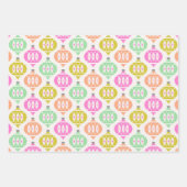 Retro Midden Eeuwse Sieraden Perzik Groen Kerstmis Inpakpapier Vel (Voorkant)