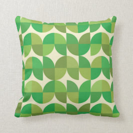 Retro Midden-Jaren-60 Modern Groene Geometrische p Kussen