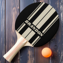 Retro Middernacht Bord Strepen met Naam