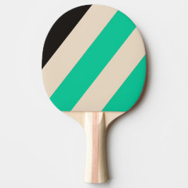 Retro Middernacht Munt Vet Strepen Tafeltennisbatje