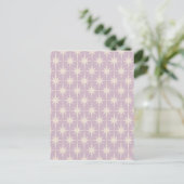 Retro Mideeuw 50s Star Pattern in Lila Briefkaart (Staand voorkant)