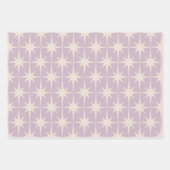 Retro Mideeuw 50s Star Pattern in Lila Inpakpapier Vel (Voorkant)