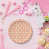 Retro Mideeuw atoomStar Patroon Blush Pink Papieren Bordje (Feest)