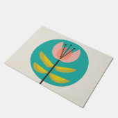 Retro Mideeuw Flower Deurmat (Schuin)