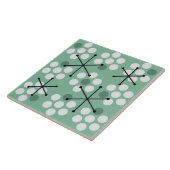 Retro Mideeuw MCM Stippen Sage Groen Tegeltje (Zijkant)