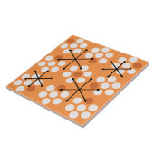 Retro Mideeuw MCM Stippen Sinaasappel Tegeltje (Zijkant)