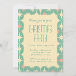 Retro Mideeuw Modern Christmas Stars In Kaart