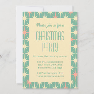 Retro  Mideeuw Modern Christmas Stars In Kaart