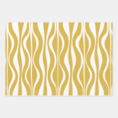 Retro Mideeuw Modern Hourglass Abstracte mosterd Inpakpapier Vel (Voorkant 2)