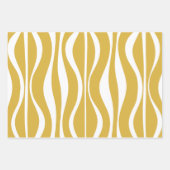 Retro Mideeuw Modern Hourglass Abstracte mosterd Inpakpapier Vel (Voorkant)