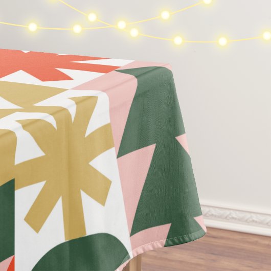 Retro Mideeuw Moderne Scandinavische Kerstmis Tafelkleed