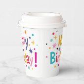 Retro Mideeuw Moderne Verjaardag Papieren Bekers (Rechts)