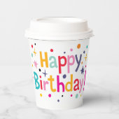 Retro Mideeuw Moderne Verjaardag Papieren Bekers (Voorkant)