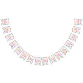 Retro Mideeuw Moderne Verjaardag Vlaggetjes (Alle)