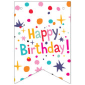 Retro Mideeuw Moderne Verjaardag Vlaggetjes (Tweede vlag)