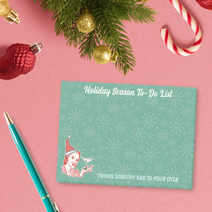 Retro Mideeuw Moderne Vrouw Custom To-Do Lijst Post-it® Notes