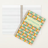 Retro Mideeuw Ovalen Patroon Notitieboek (Binnen)