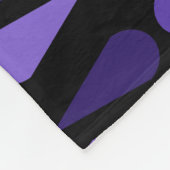 Retro Mideeuw Teardrops Black Indigo Fleece Deken (Hoek)